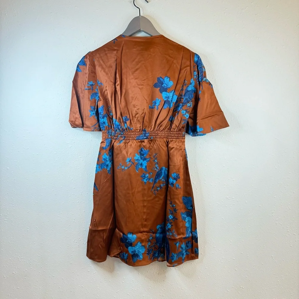 All Saints Tiam Iona Silk Blend Empire Waist Satin Mini Dress Size 0 NWT - Picture 12 of 16